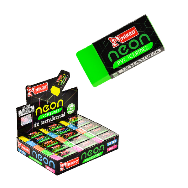 MİKRO 2B-30N Soft Neon Silgi 30 lu
