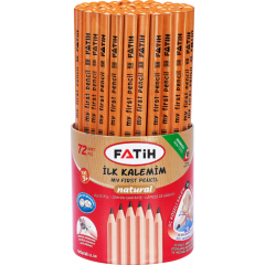 12052/FATIH JUMBO UCGEN ILK KALEMIM NATURAL 72 LI