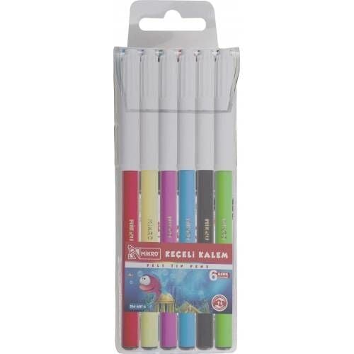 MIKRO ZW 607 6 RENK KECELI KALEM 24 LU