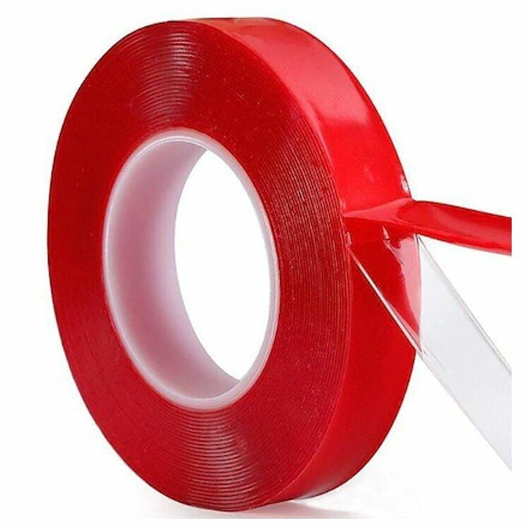 18X2 MM SILIKON CIFT TARAFLI KIRMIZI BANT