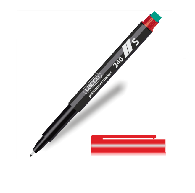 250-3 LACCO CD MARKOR S KIRMIZI 12 LI