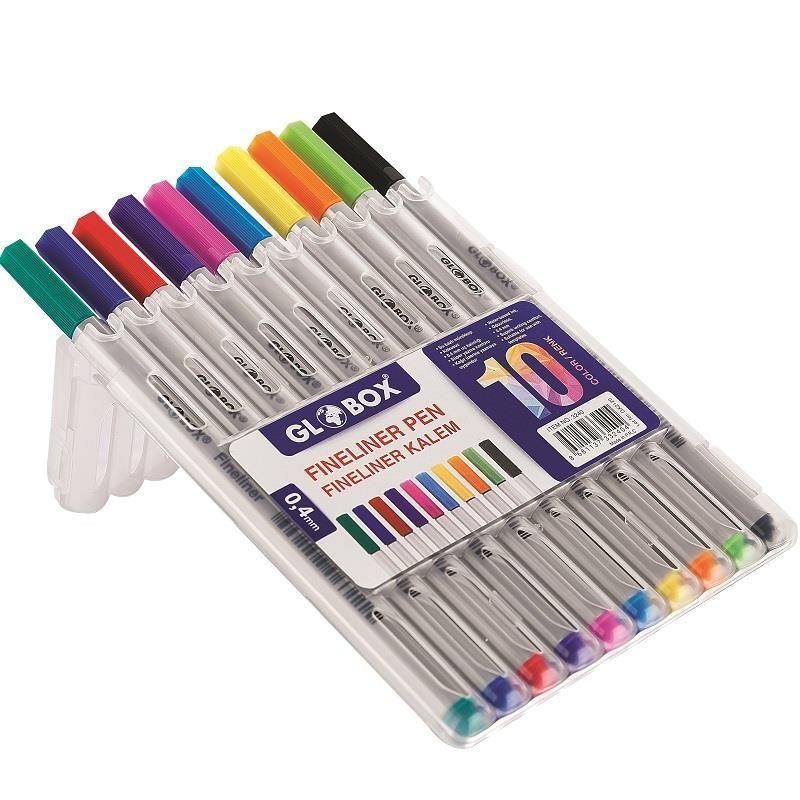 3240-GLOBOX FINELINER KALEM 10 LU PP KUTU