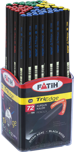FATIH TRIEDGE SIYAH LATA KURSUN KALEM 72 LI
