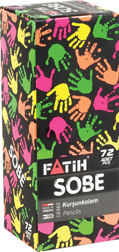FATIH SOBE SIYAH LATA KURSUN KALEM 72 LI