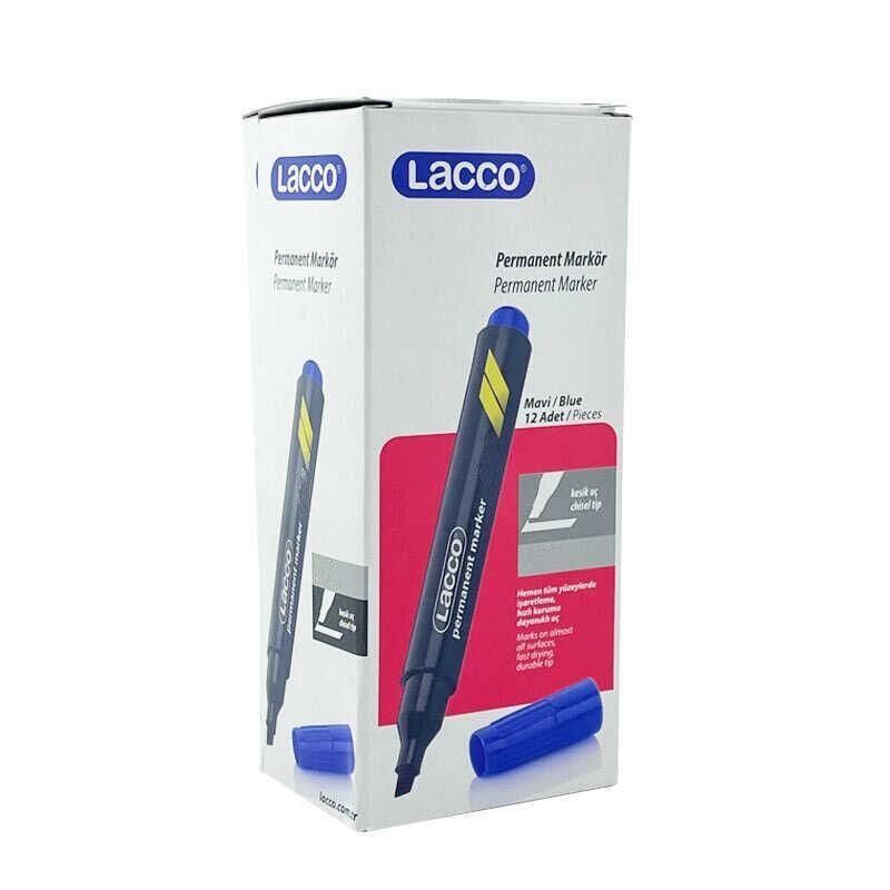 230-1 LACCO PERMANENT MARKÖR YVRLK MAVİ 12 ADET