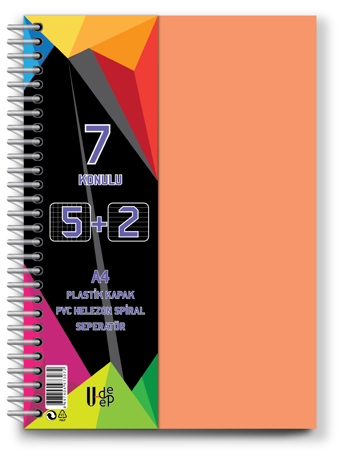 U-Deep 5+2 SP Pp Kapak Ayraçlı Defter