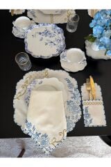 Royale Amerikan Servis Peçete ve Çatal Kılıfı 3 lü Set ( 2 Kişilik )