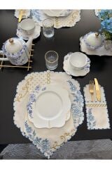 Royale Amerikan Servis Peçete ve Çatal Kılıfı 3 lü Set ( 2 Kişilik )