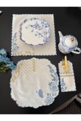 Royale Amerikan Servis Peçete ve Çatal Kılıfı 3 lü Set ( 2 Kişilik )