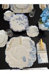 Royale Amerikan Servis Peçete ve Çatal Kılıfı 3 lü Set ( 2 Kişilik )