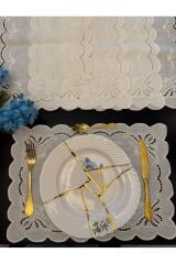 Silk Cocoon Beyaz Iş Amerikan Servis 6 Kişilik