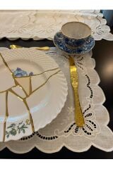 Silk Cocoon Beyaz Iş Amerikan Servis 6 Kişilik