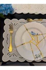 Silk Cocoon Beyaz Iş Amerikan Servis 6 Kişilik