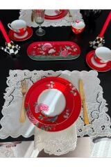 Snow White Beyaz Iş Amerikan Servisi Ve Peçete Seti 2 Kişilik