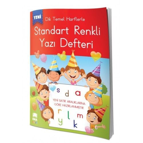 Ema-A5 Renkli Dik Çizgili Güzel Yazı Defteri