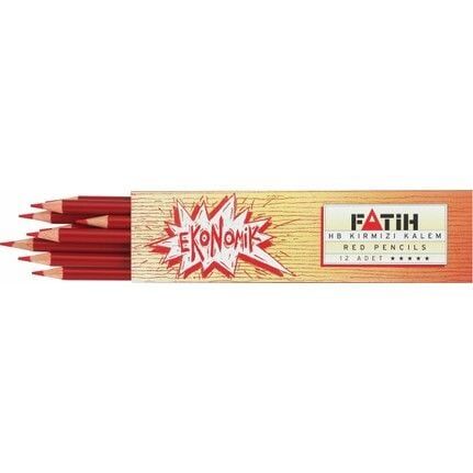 25010/Fatih Kırmızı HB Kalem 12li