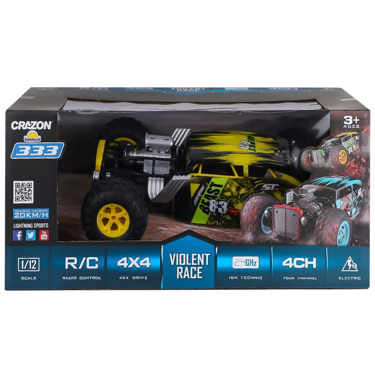 5014 Kumandalı 4x4 Crazon Arazi Aracı 1:12 -Sunman