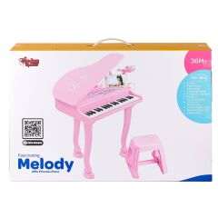 BAO-1403 0213  Mikrofonlu 37 Tuşlu Mp3 Çalar Büyük Pembe Piyano