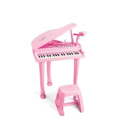 BAO-1403 0213  Mikrofonlu 37 Tuşlu Mp3 Çalar Büyük Pembe Piyano
