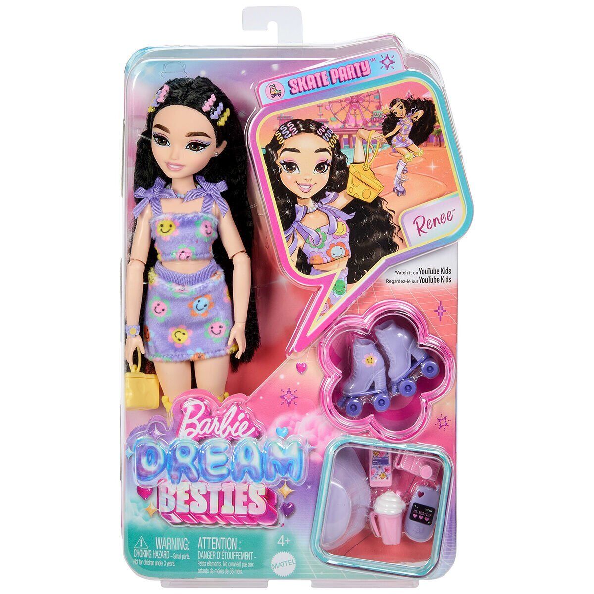 JFX99 Rene - Barbie Dream Besties Paten Partisi Rene Bebek ve Aksesuarları