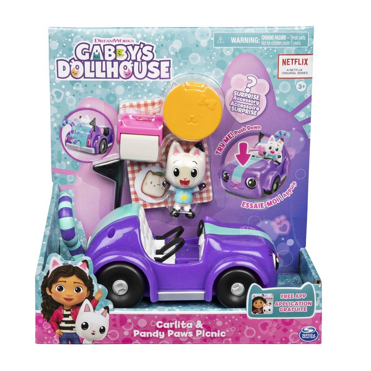6062145 Gabbys Dollhouse Pandy Paws ve Carlita Araba