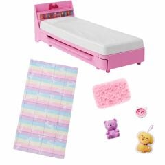 HMM64 My First Barbie - İlk Barbie Bebeğim - Barbie'nin Yatağı Oyun Seti