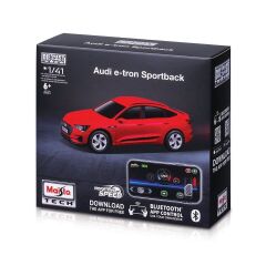 MAY 20048 Maisto 1:41 APP Control Kumandalı Metal Araba - Audi e-tron Sport