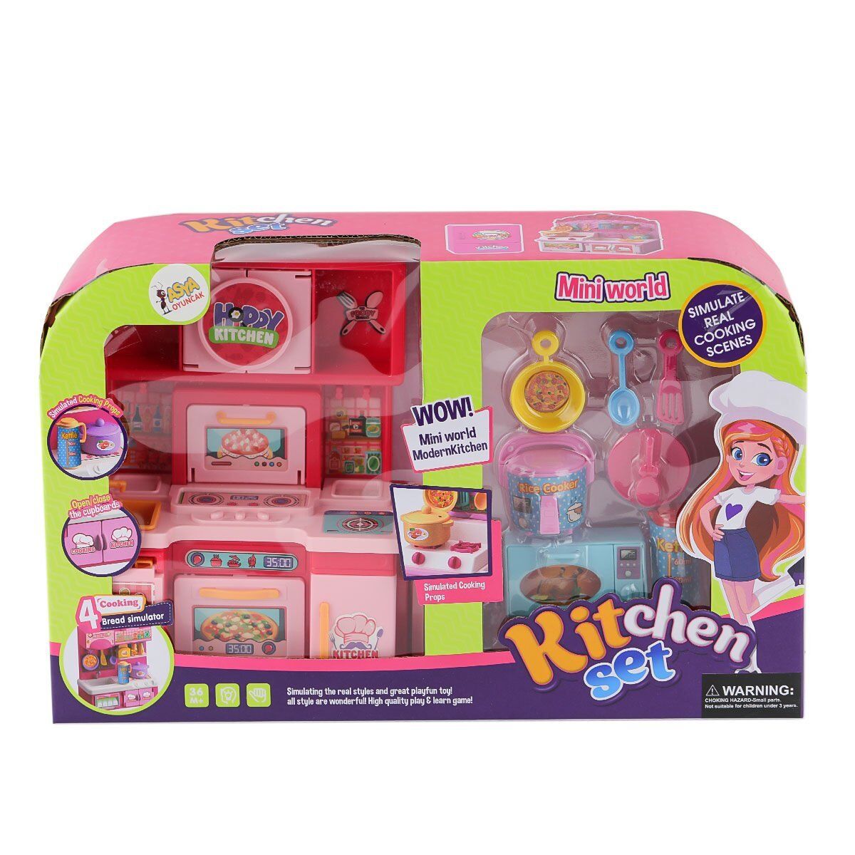 22282-YQL132-3 Mutfak Oyun Seti -Asya Oyuncak