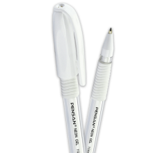 Pensan Beyaz Neon Jel Kalem 1 mm 12li