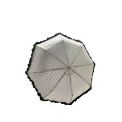 TK-3665 Katlanır Otomatik Şemsiye 8 Telli Desenli Fırfırlı