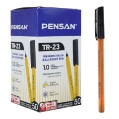 2023-Pensan Siyah TR-23 Üçgen Tükenmez Kalem 50li