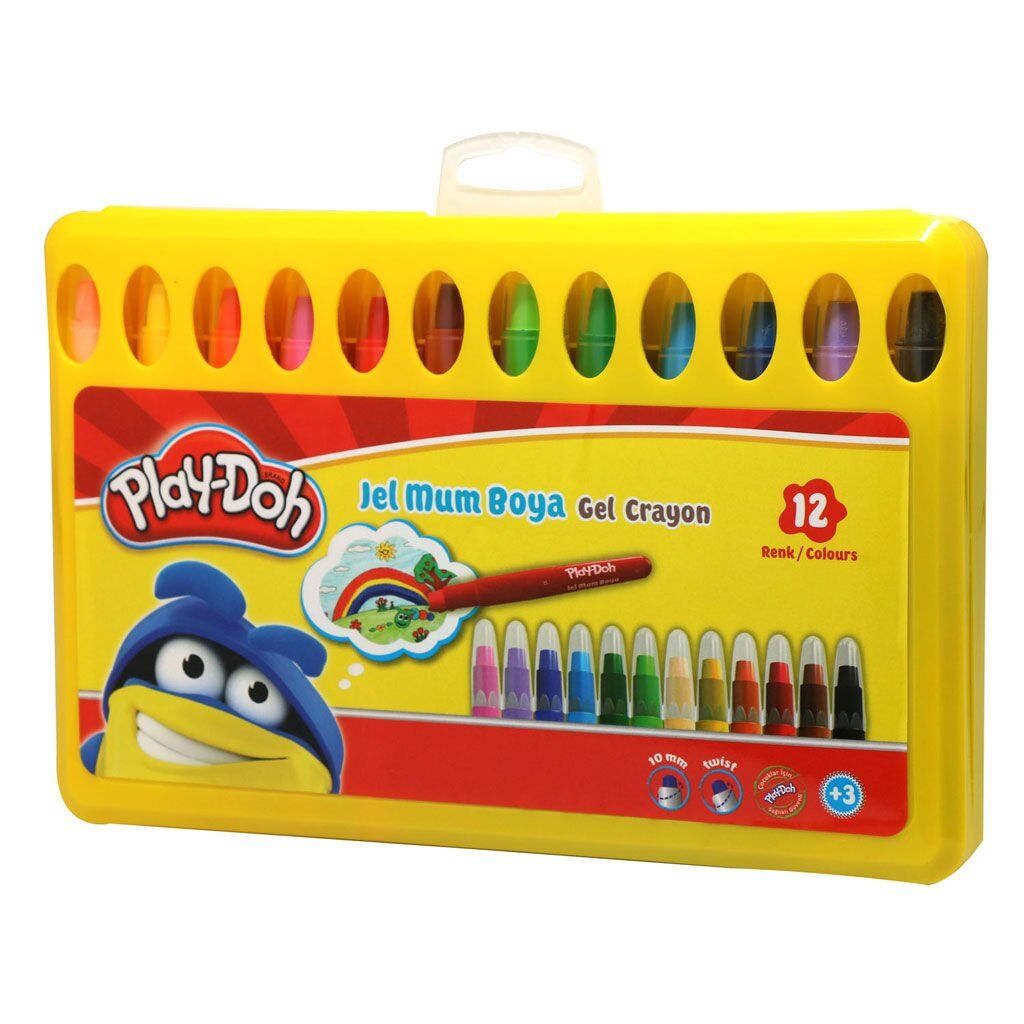 Play-Cr014 Playdoh Jel Mum Boya 12 Renk Pp Kut