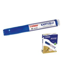 Mikro MR-6019 Mavi Kartuşlu Beyaz Tahta Kalemi 12li