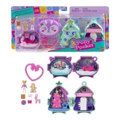JGM53 Polly Pocket Sevimli Yılbaşı 2li Paket Oyun Seti