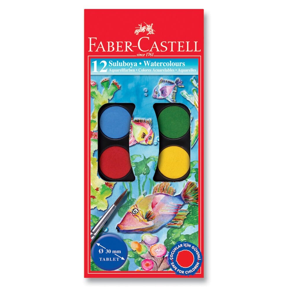 Faber Castell 12 Renk Suluboya Büyük Boy