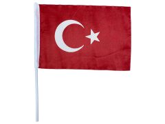 20X30 Bez Bayrak Plastik Sopalı 10 Lu