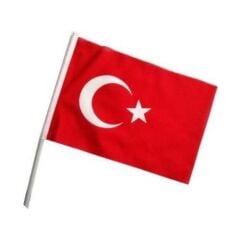 20X30 Bez Bayrak Plastik Sopalı 10 Lu