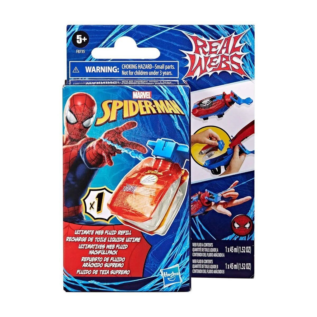 F8735 Spider-Man Ağ Ve Su Fırlatıcı Yedek Paket +3 yaş