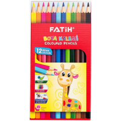Fatih 12 Renk Tam Boy Kuru Boya Kalemi 12 li Paket