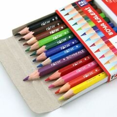 FATIH 12 RENK 1/2 YARIM BOY BOYA KALEMI 24LU