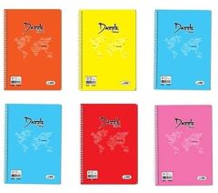 Umut A4 Kareli Plastik Kapak Spiralli Defter 12 Adet