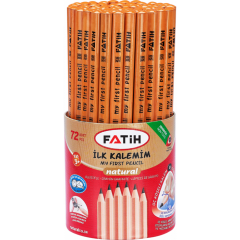 12052/FATIH JUMBO UCGEN ILK KALEMIM NATURAL 72 LI