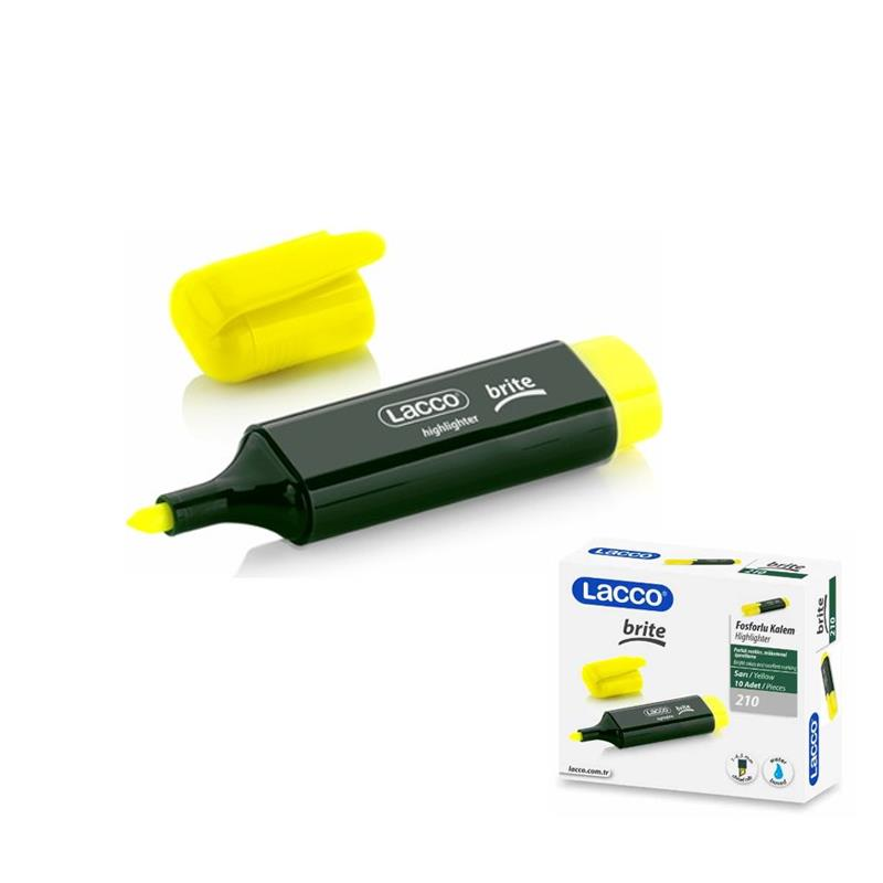 Lacco 210 Fosforlu Kalem Sarı