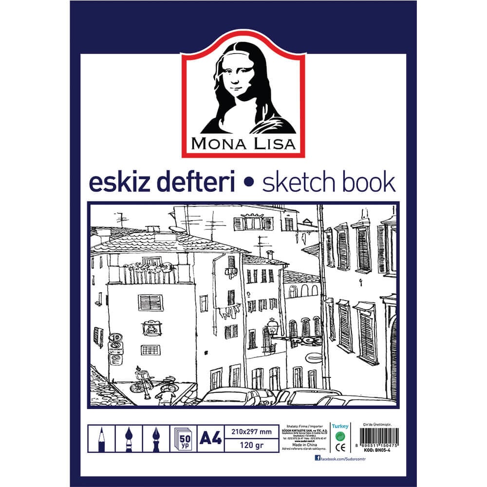 Mona Lisa Eskiz BN05-4 Eskiz Defteri 50 YP 120 GR