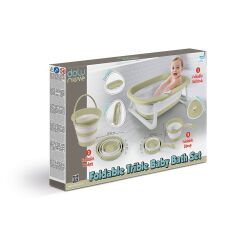 7272 Katlanabilir 3'lü Bebek Banyo Seti  Eco -Yeşil