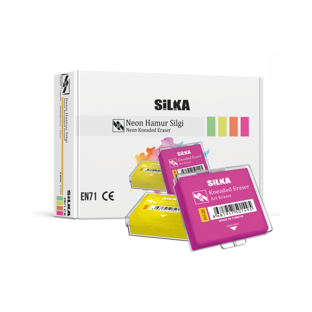 1053-SILKA 12 LI RENKLI HAMUR SILGI