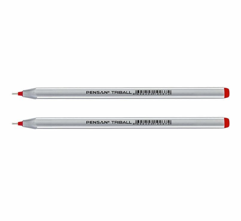 Pensan Kırmızı Triball Tükenmez Kalem 12 Li