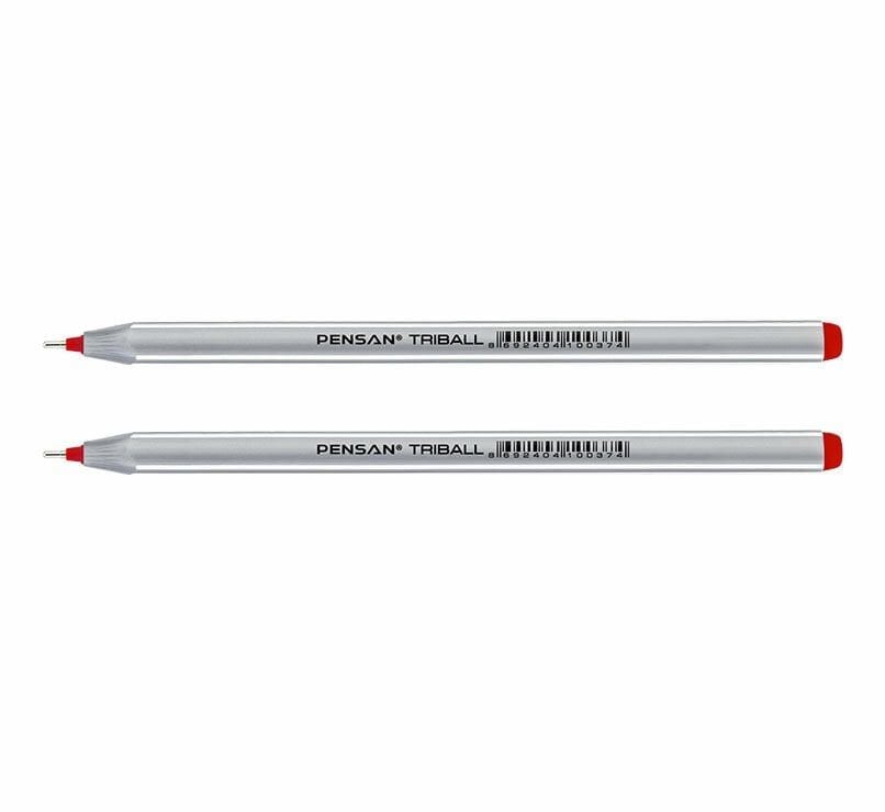 Pensan Kırmızı Triball Tükenmez Kalem 12 Li