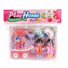 828-7 Bebekli Şeker Arabası Oyun Seti -Prestij Oyuncak