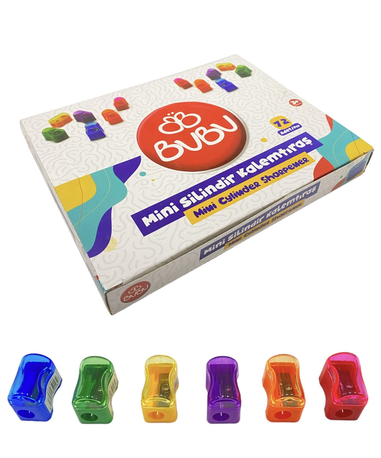 BUBU-KT0013 BUBU MİNİ SİLİNDİR KALEMTIRAŞ 72 ADET